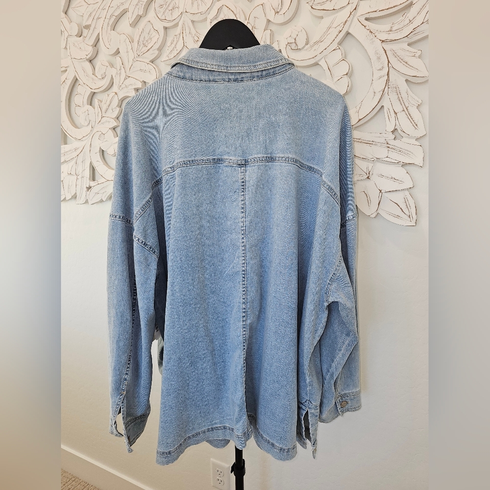 NWT Nurture Classic Women's Lightweight Denim Blue Jean Jacket - 2X - Picture 4 of 6